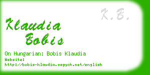 klaudia bobis business card